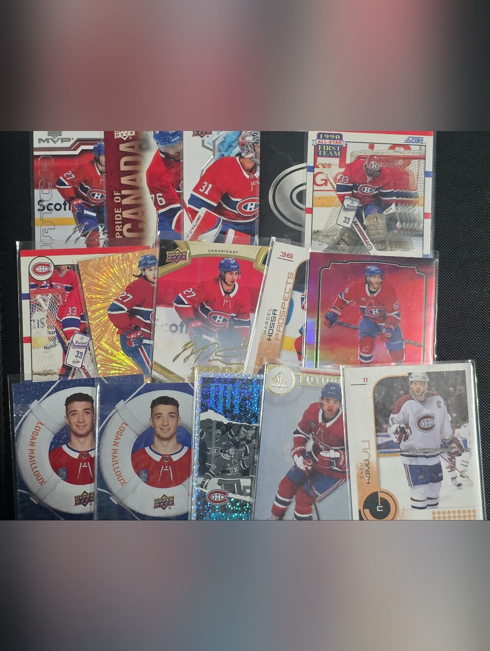 Montreal Canadiens Hockey Card Lot (15 Cards) - Logan Mailloux, Carey Price.